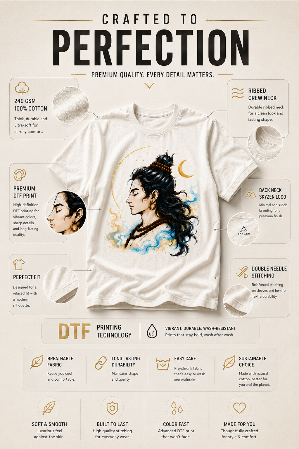 Cosmic Shiva Oversized Classic T-Shirt